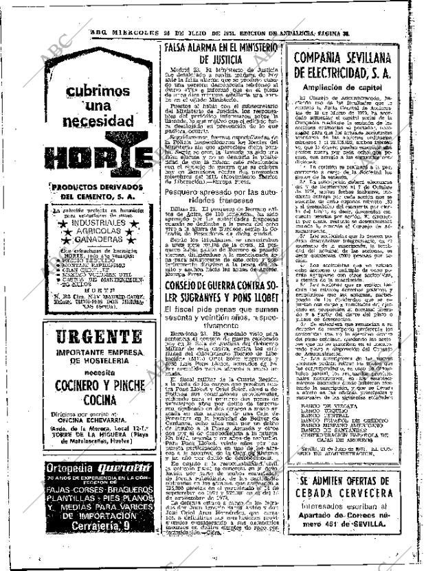 ABC SEVILLA 24-07-1974 página 38