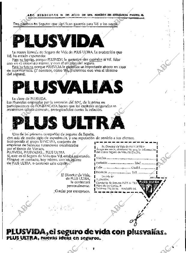 ABC SEVILLA 24-07-1974 página 45