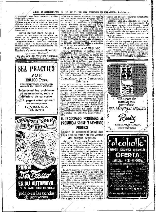 ABC SEVILLA 24-07-1974 página 48