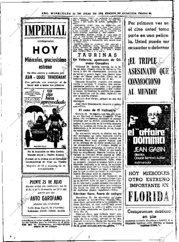 ABC SEVILLA 24-07-1974 página 68