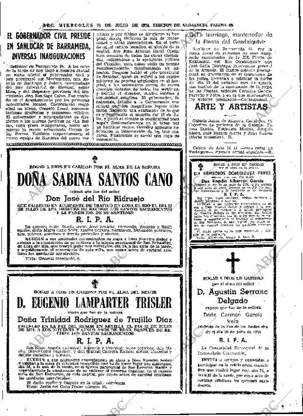 ABC SEVILLA 24-07-1974 página 69