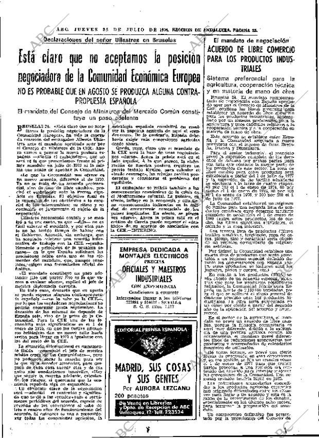 ABC SEVILLA 25-07-1974 página 35