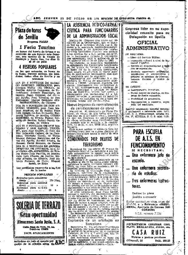 ABC SEVILLA 25-07-1974 página 42
