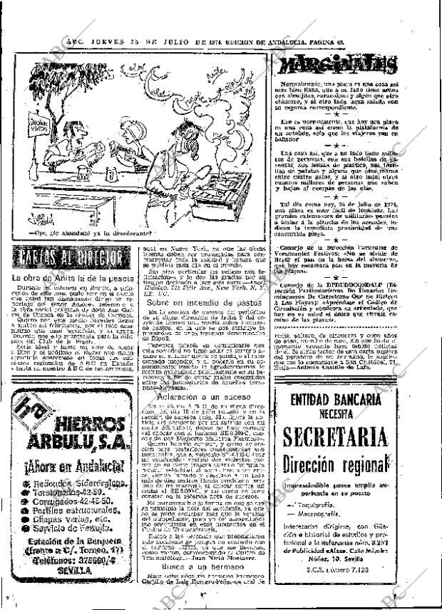 ABC SEVILLA 25-07-1974 página 49