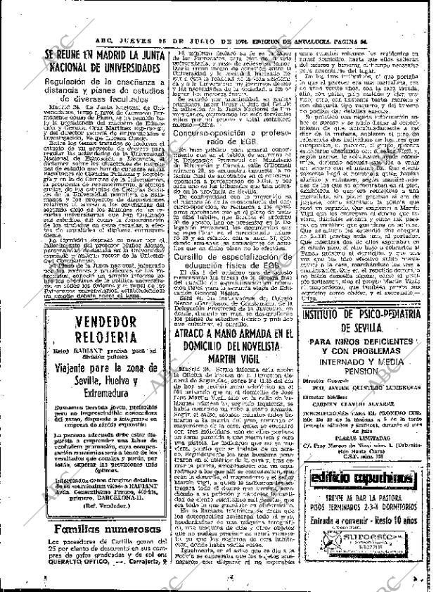 ABC SEVILLA 25-07-1974 página 54