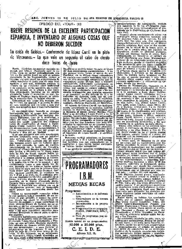 ABC SEVILLA 25-07-1974 página 63