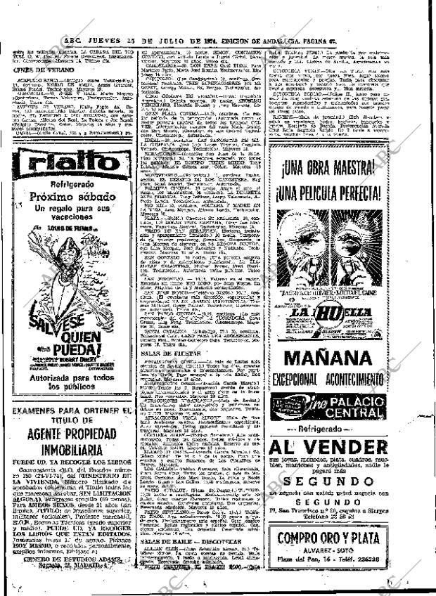 ABC SEVILLA 25-07-1974 página 67