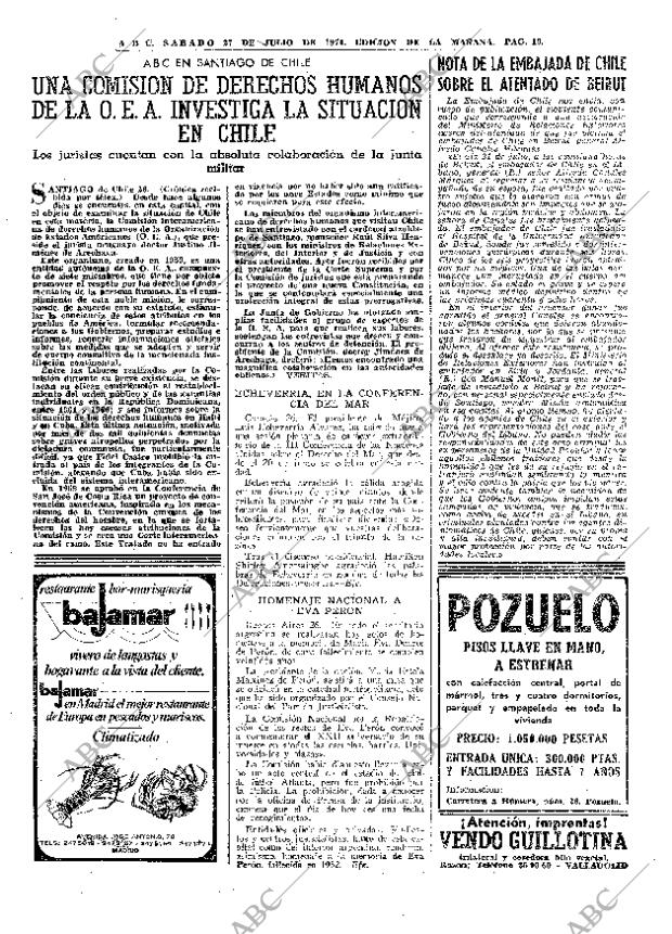 ABC MADRID 27-07-1974 página 19