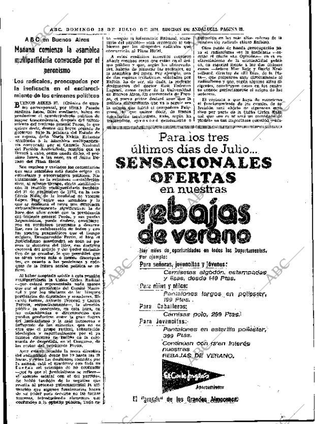 ABC SEVILLA 28-07-1974 página 19