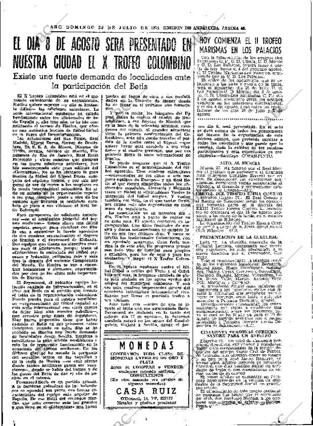 ABC SEVILLA 28-07-1974 página 43
