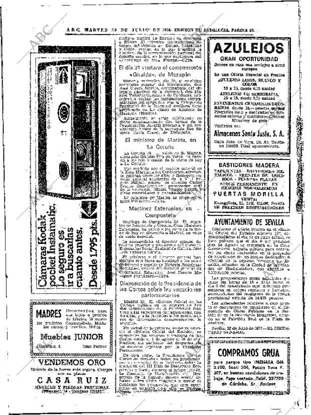 ABC SEVILLA 30-07-1974 página 24