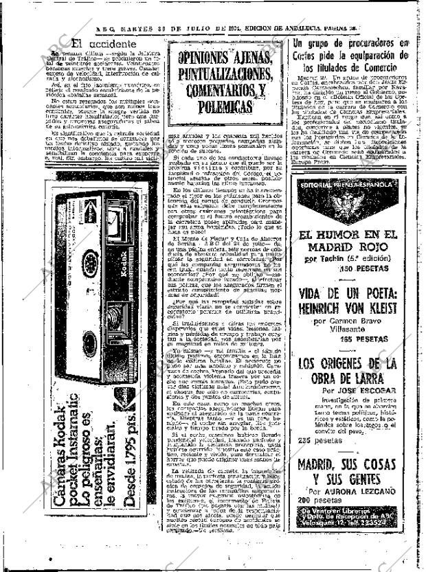 ABC SEVILLA 30-07-1974 página 26