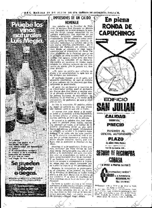 ABC SEVILLA 30-07-1974 página 29