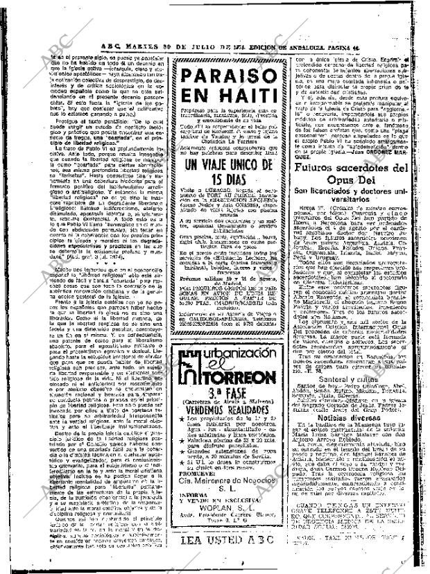 ABC SEVILLA 30-07-1974 página 42