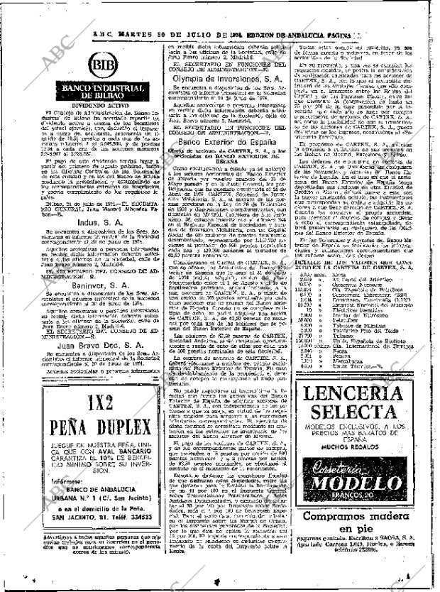 ABC SEVILLA 30-07-1974 página 58