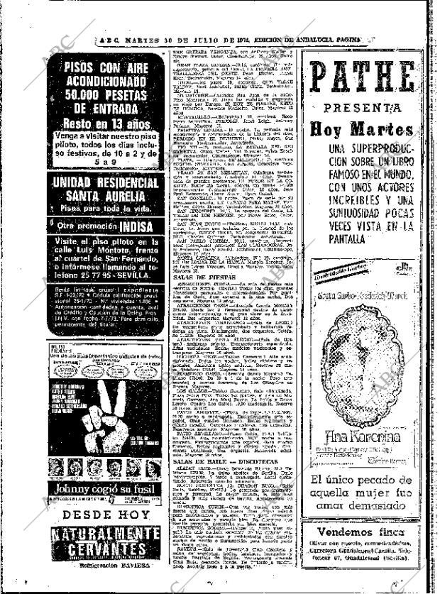 ABC SEVILLA 30-07-1974 página 62