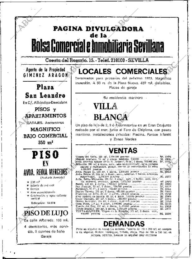 ABC SEVILLA 30-07-1974 página 70