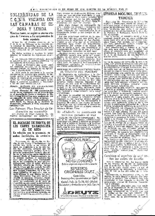 ABC MADRID 31-07-1974 página 27