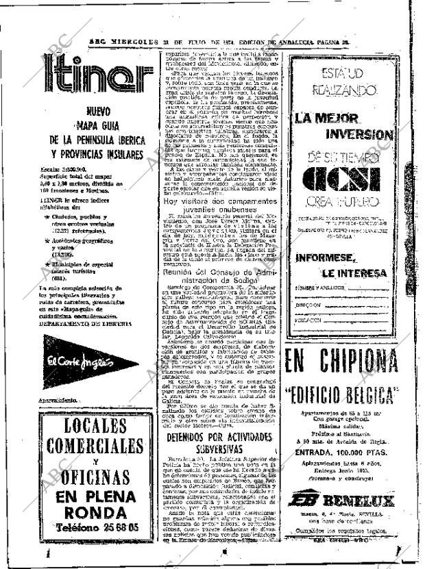 ABC SEVILLA 31-07-1974 página 26