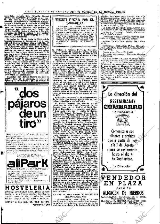 ABC MADRID 01-08-1974 página 54