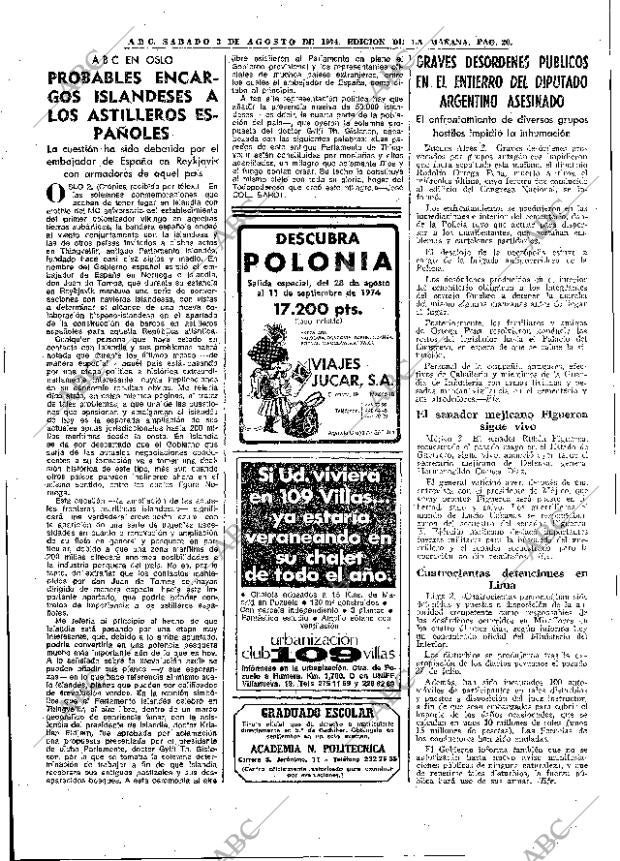 ABC MADRID 03-08-1974 página 20
