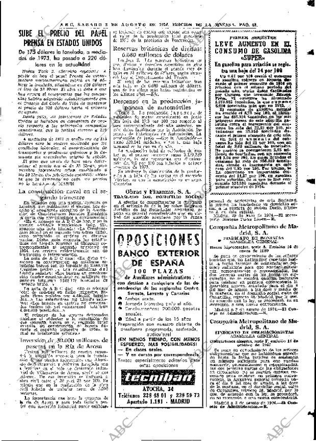 ABC MADRID 03-08-1974 página 45