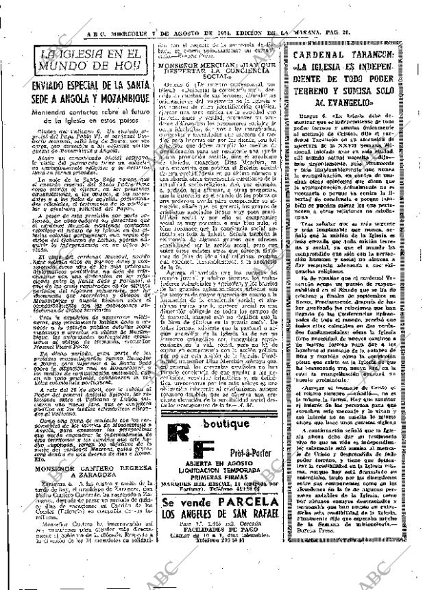 ABC MADRID 07-08-1974 página 20