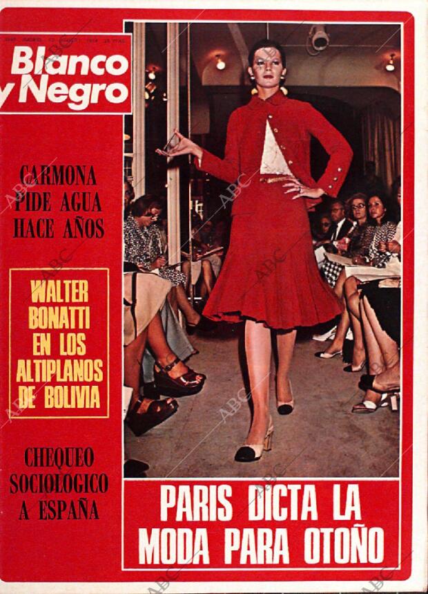 BLANCO Y NEGRO MADRID 10-08-1974 página 1