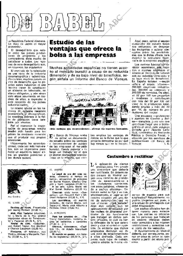 BLANCO Y NEGRO MADRID 10-08-1974 página 61