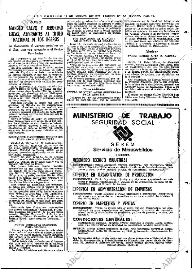 ABC MADRID 11-08-1974 página 49