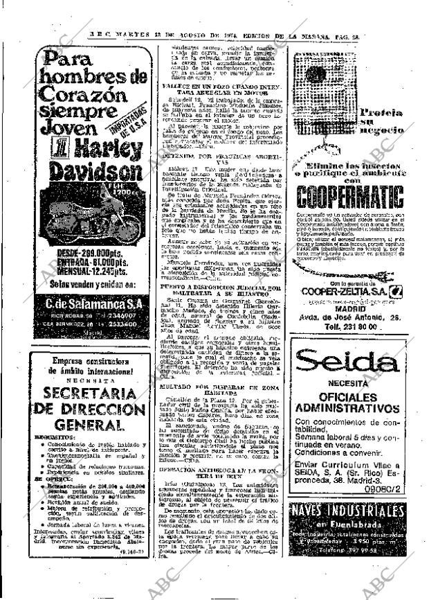 ABC MADRID 13-08-1974 página 28