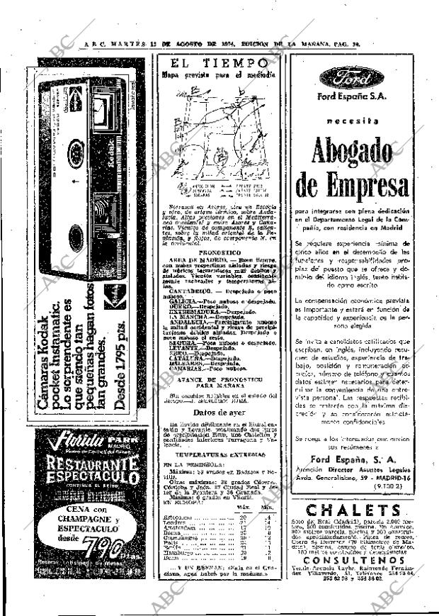 ABC MADRID 13-08-1974 página 30