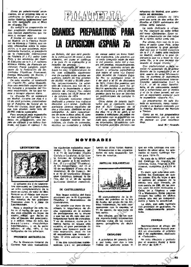 BLANCO Y NEGRO MADRID 17-08-1974 página 85