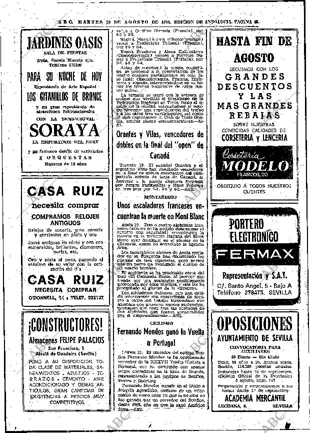 ABC SEVILLA 20-08-1974 página 42