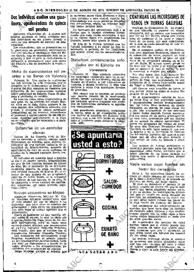 ABC SEVILLA 21-08-1974 página 28