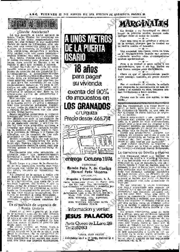 ABC SEVILLA 23-08-1974 página 29