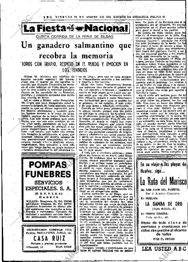 ABC SEVILLA 23-08-1974 página 48