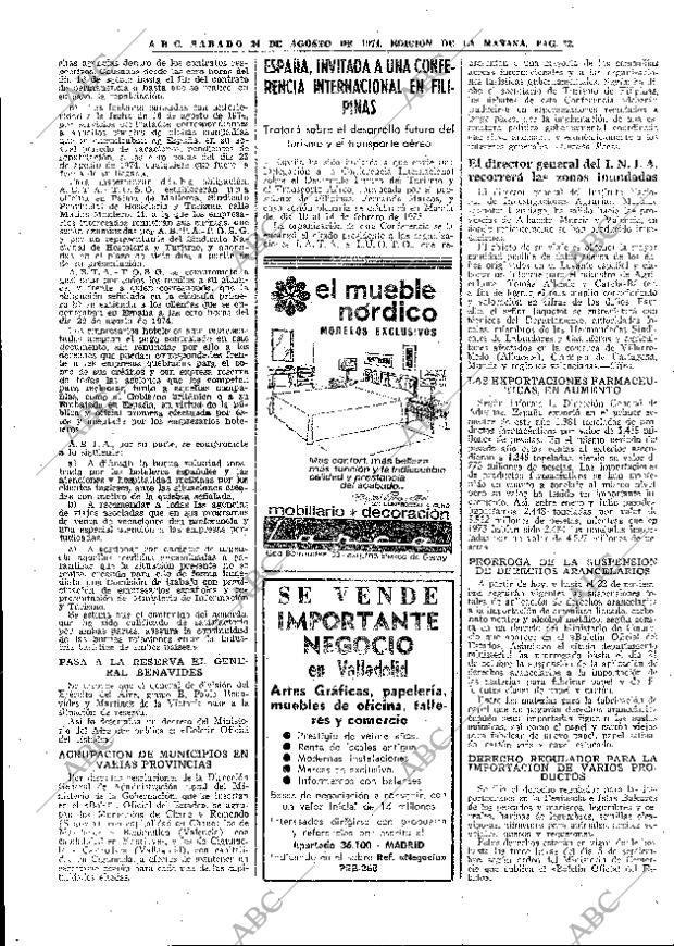 ABC MADRID 24-08-1974 página 22