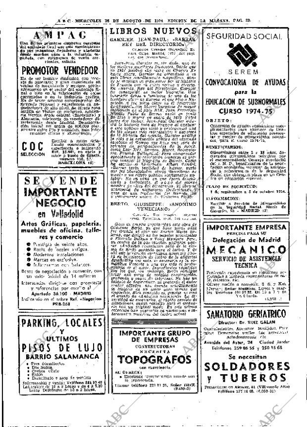 ABC MADRID 28-08-1974 página 30