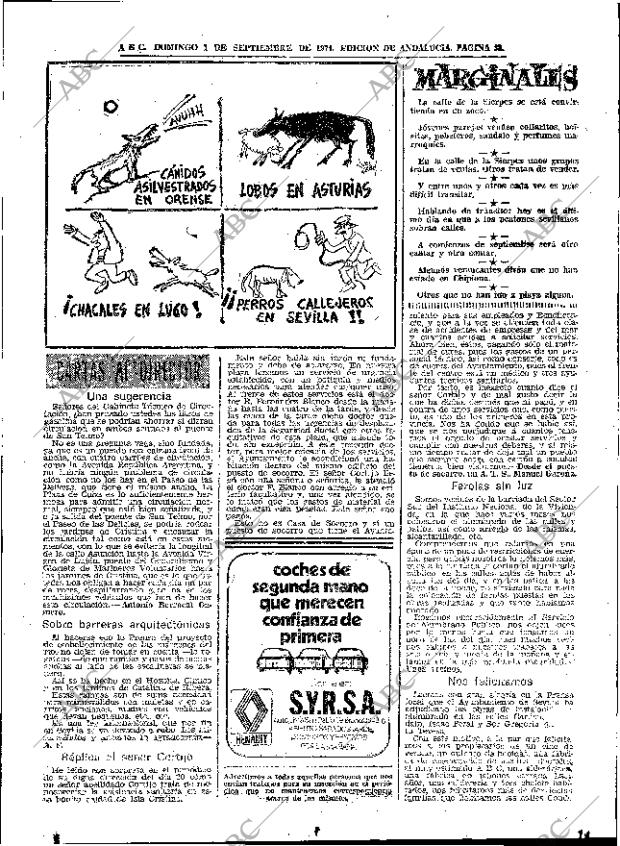 ABC SEVILLA 01-09-1974 página 33