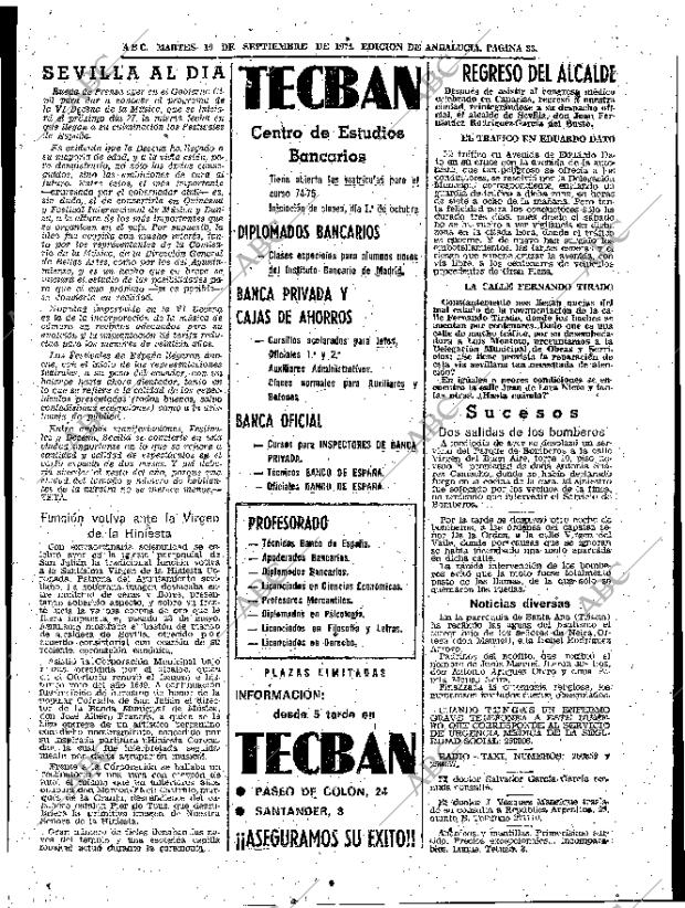 ABC SEVILLA 10-09-1974 página 33