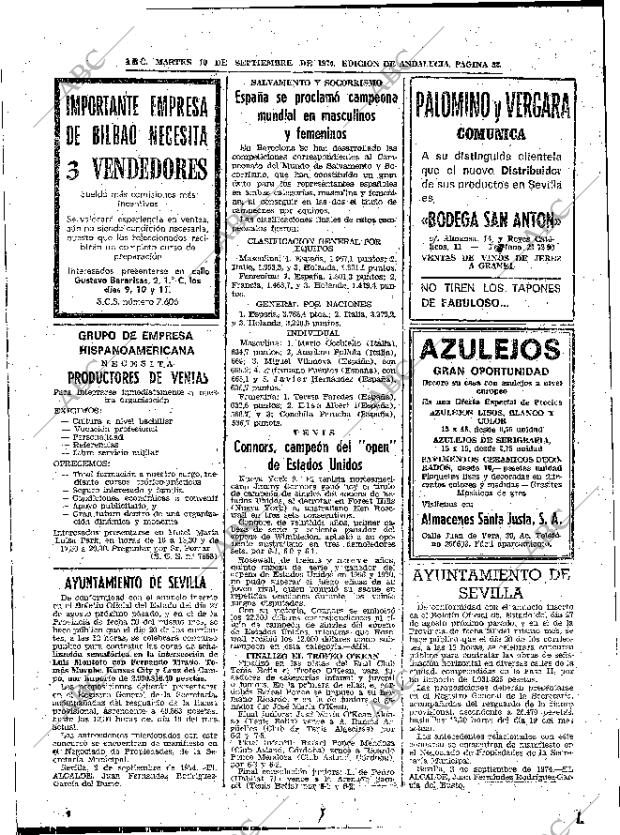 ABC SEVILLA 10-09-1974 página 52