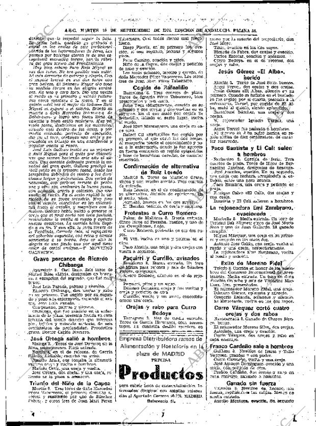 ABC SEVILLA 10-09-1974 página 54