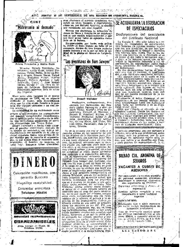 ABC SEVILLA 10-09-1974 página 61