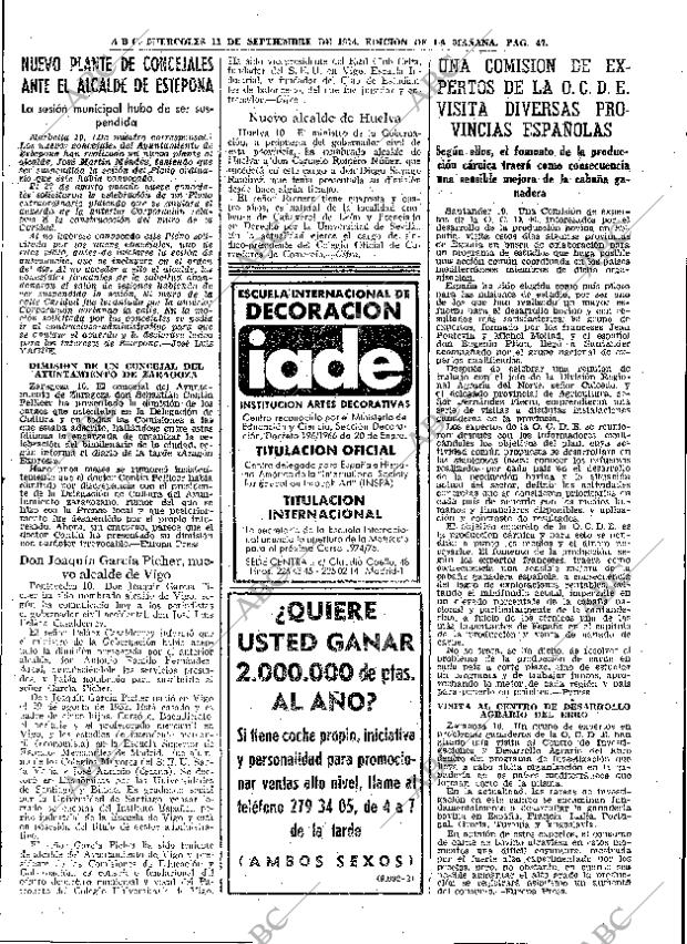 ABC MADRID 11-09-1974 página 47