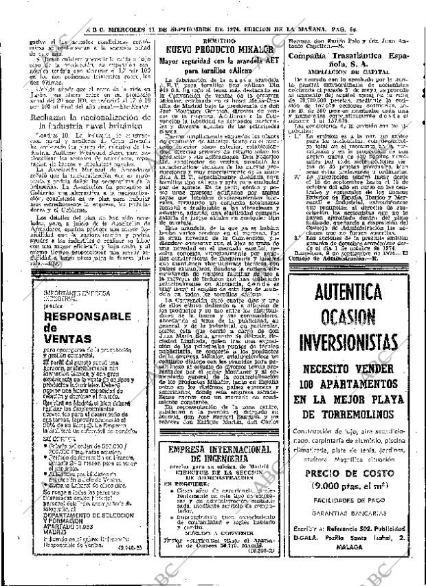 ABC MADRID 11-09-1974 página 66