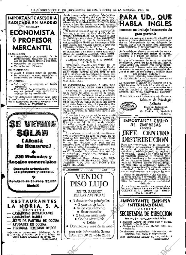 ABC MADRID 11-09-1974 página 78