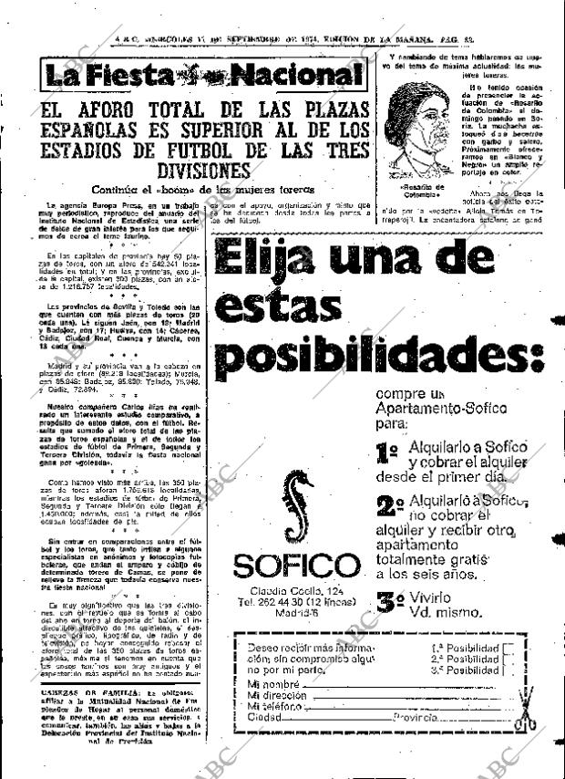 ABC MADRID 11-09-1974 página 83