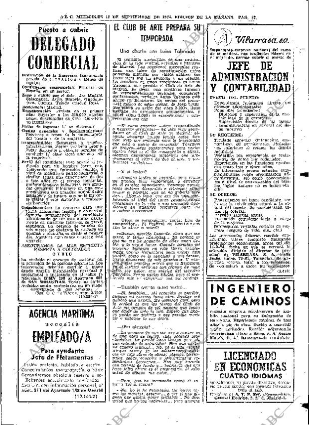 ABC MADRID 11-09-1974 página 87