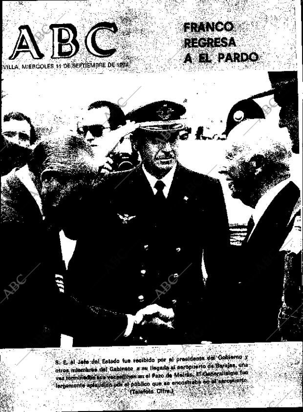 ABC SEVILLA 11-09-1974 página 1